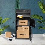 Big Parcel 2 - PakketPanda® - Boîte aux lettres pour colis - Boîte aux lettres - Avec compartiment à lettres séparé