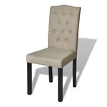 vidaXL Chaises à manger lot de 6 poil de chameau tissu