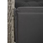vidaXL Ensemble à manger jardin 4Pièces et coussins Gris Résine tressée