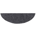 vidaXL Tapis d'escalier auto-adhésif 15 Pièces 56x17x3 cm Gris foncé