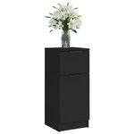 vidaXL Buffets 2 Pièces noir 30x30x70 cm bois d'ingénierie