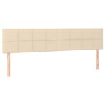 vidaXL Têtes de lit 2 Pièces Crème 90x5x78/88 cm Tissu