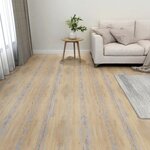 vidaXL Dalles de plancher autoadhésives 20 Pièces PVC 1 86 m² marron