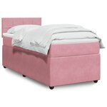 vidaXL Sommier à lattes de lit et matelas Rose 80x200 cm Velours