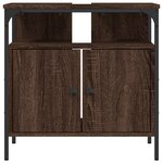 vidaXL Armoire lavabo de salle de bain chêne marron 60x30x60 cm