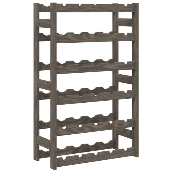 vidaXL Casier à bouteilles pour 30 bouteilles gris bois pin solide