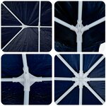 vidaXL Tente de fête avec 8 parois latérales bleues 4x4 m PE