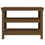 vidaXL Banc de travail Marron miel 110 5x50x80 cm Bois de pin massif
