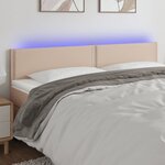 vidaXL Tête de lit à LED Cappuccino 180x5x78/88 cm Similicuir