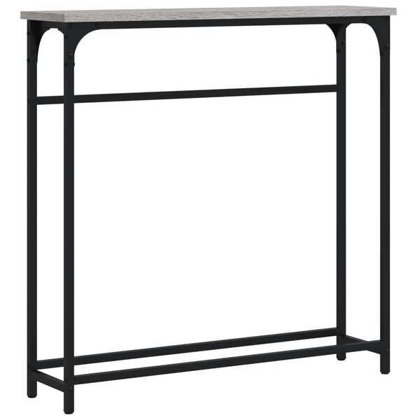 vidaXL Table console sonoma gris 75x19 5x75 cm bois d'ingénierie