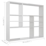 vidaXL Étagère murale Blanc brillant 90x16x78 cm Bois d’ingénierie