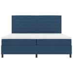 vidaXL Lit à ressorts avec matelas & LED bleu 200x200 cm tissu