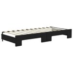 vidaXL Lit de jour avec lit gigogne noir 80x200 cm tissu