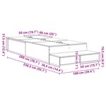 vidaXL Cadre de lit de rangement Chêne fumé 100x200 cm