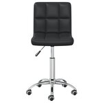Chaise fauteuil siège de bureau informatique étude pivotante similicuir noir 02_0024053
