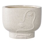 Cache-pot en céramique beige Ø 15 x 12 cm