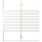 vidaXL Enclos de bain 120x140 cm Verre trempé Rayures