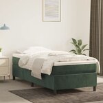 vidaXL Cadre de lit sans matelas vert foncé 90x200 cm velours