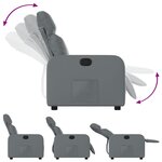 vidaXL Fauteuil inclinable Gris Similicuir
