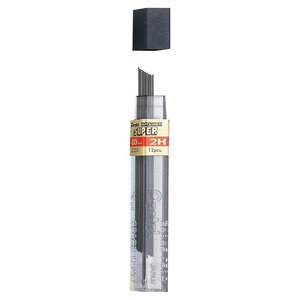 Etui de 12 mines HI-POLYMER SUPER 0 5 mm 2H x 12 PENTEL