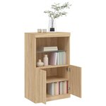 vidaXL Buffet avec lumières LED chêne sonoma 60 5x37x100 cm