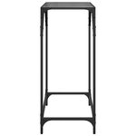 vidaXL Table console avec dessus en verre noir 60x35x81 cm acier