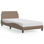 vidaXL Cadre de lit sans matelas cappuccino 100x200 cm similicuir