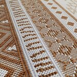 vidaXL Tapis d'extérieur marron et blanc 80x250 cm design réversible