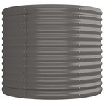 vidaXL Lit surélevé de jardin Acier enduit de poudre 224x80x68 cm gris