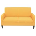 vidaXL Ensemble de canapés 2 Pièces Tissu Jaune
