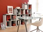 Bibliothèque modulable 8 cases Dimensions : Lcoloris gris/anthracite PAPERFLOW