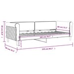 vidaXL Lit de repos noir 80x200 cm velours