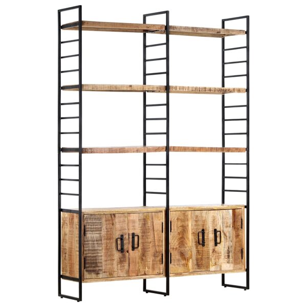 vidaXL Bibliothèque à 4 niveaux 124x30x180 cm Bois de manguier brut