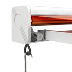 vidaXL Auvent rétractable orange et marron 4x3 m tissu et aluminium