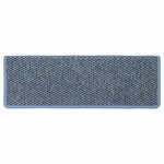 vidaXL Tapis d'escalier autocollants 15 Pièces 65x21x4 cm Bleu