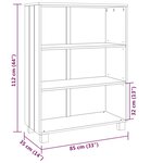 vidaXL Bibliothèque HAMAR Gris foncé 85x35x112 cm Bois de pin massif
