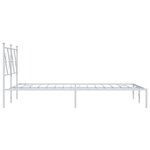 vidaXL Cadre de lit métal sans matelas et tête de lit blanc 120x190 cm