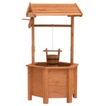 vidaXL Jardinière à puits à souhait de jardin 40x40x84cm Bois de sapin