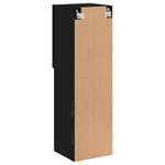 vidaXL Meuble TV avec lumières LED noir 30 5x30x102 cm