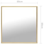 vidaXL Miroir Doré 60x60 cm