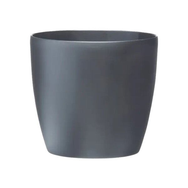 Brussels Pot de fleurs rond Roues 40 - Noir Ø 39 x 37 cm