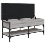 vidaXL Banc à chaussures sonoma gris 102x42x45 cm bois d'ingénierie