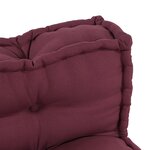 Coussin de canapé palette vidaXL avec support lombaire en tissu rouge