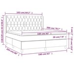 vidaXL Sommier à lattes de lit matelas et LED Marron foncé 160x200 cm