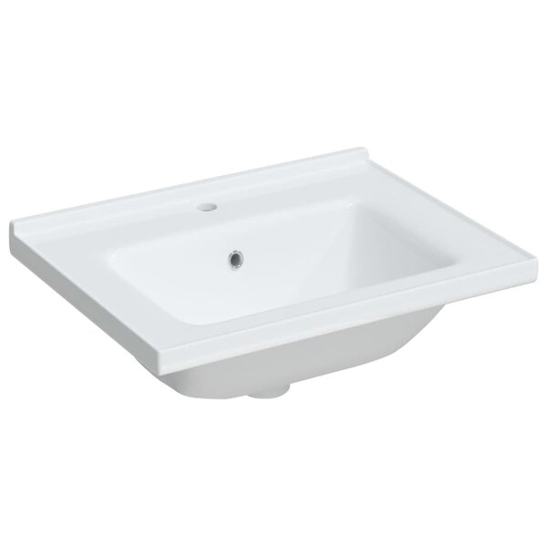 vidaXL Évier salle de bain blanc 61x48x19 5 cm rectangulaire céramique