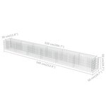 vidaXL Lit surélevé à gabion Acier galvanisé 540x50x50 cm
