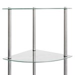 vidaXL Étagère à 6 niveaux Transparent 30x30x160 cm Verre trempé