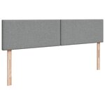 vidaXL Sommier à lattes de lit avec matelas Gris clair 180x200cm Tissu