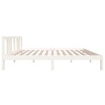 vidaXL Cadre de lit sans matelas blanc bois massif 150x200 cm