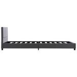 vidaXL Cadre de lit Gris Similicuir 90 x 200 cm